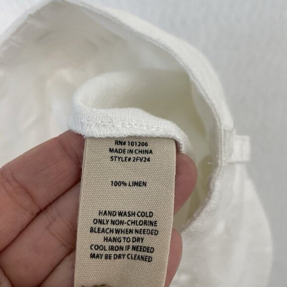 SOFT SURROUNDINGS 100% Linen Pleated Cropped Wide Leg Pants Pockets White size 4 - Picture 13 of 13